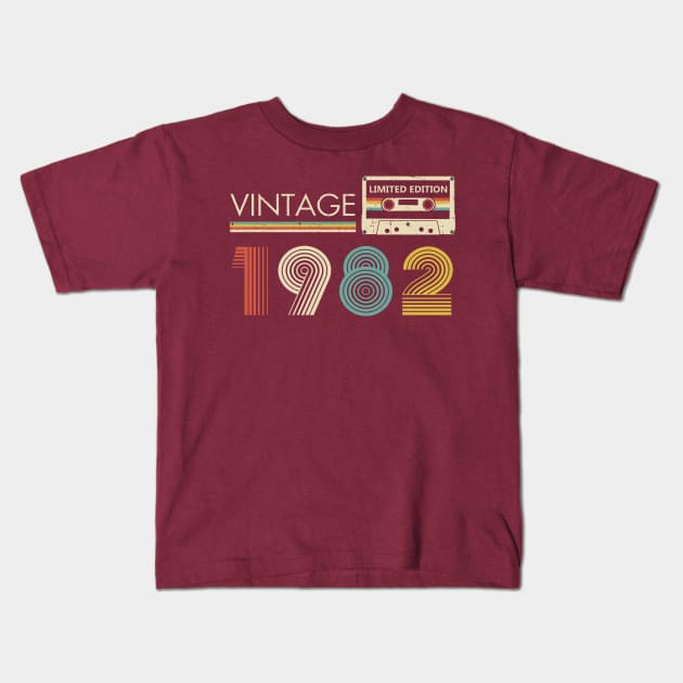 Vintage 1982 Limited Edition Cassette Kids T-Shirt by louismcfarland